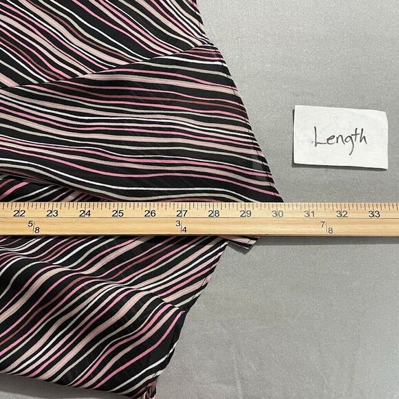 Worthington Woman Plus Size 16W Pink Diagonal Striped Y2K Skirt Asymmetrical - Picture 9 of 9